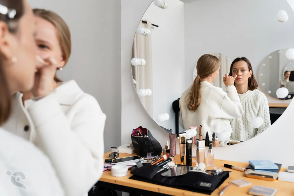 Zona de maquillaje estudio fotografia